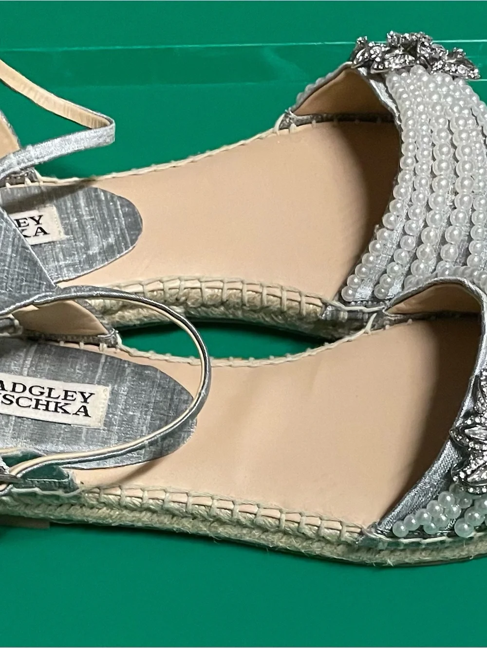 Badgley Mischka pearl stone